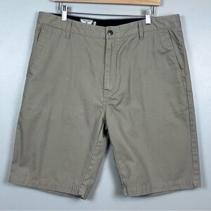 Volcom Men's Vmonty Tan Stretch Shorts A09131350 Size 36; Skater, Streetwear